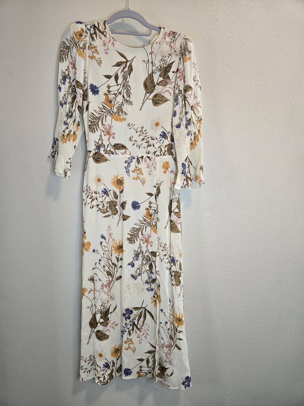 Reformation  Carolena Ivory Floral  Maxi Dress